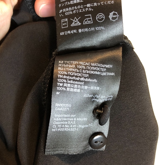 H&M Black Blouse K349 - Picture 6 of 8